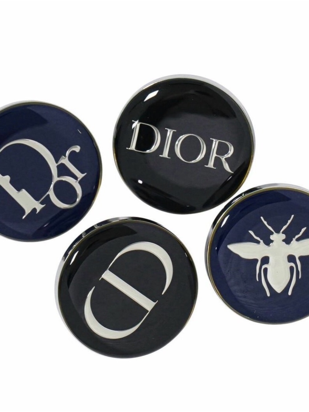 DIOR Christian Dior Novelty Limited Pin Badge Set of 4 Brooch Pins DIOR CD Bee - Picture 7 of 7